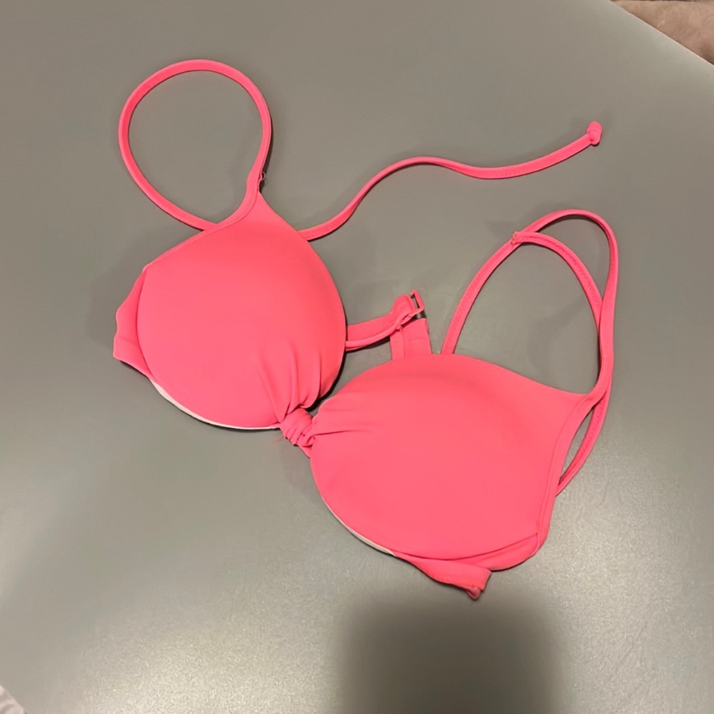 PINK Hot Pink Push Up Bikini Top-XS